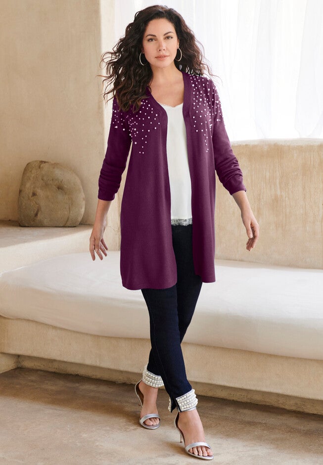 Embellished Cardigan, , alternate image number null