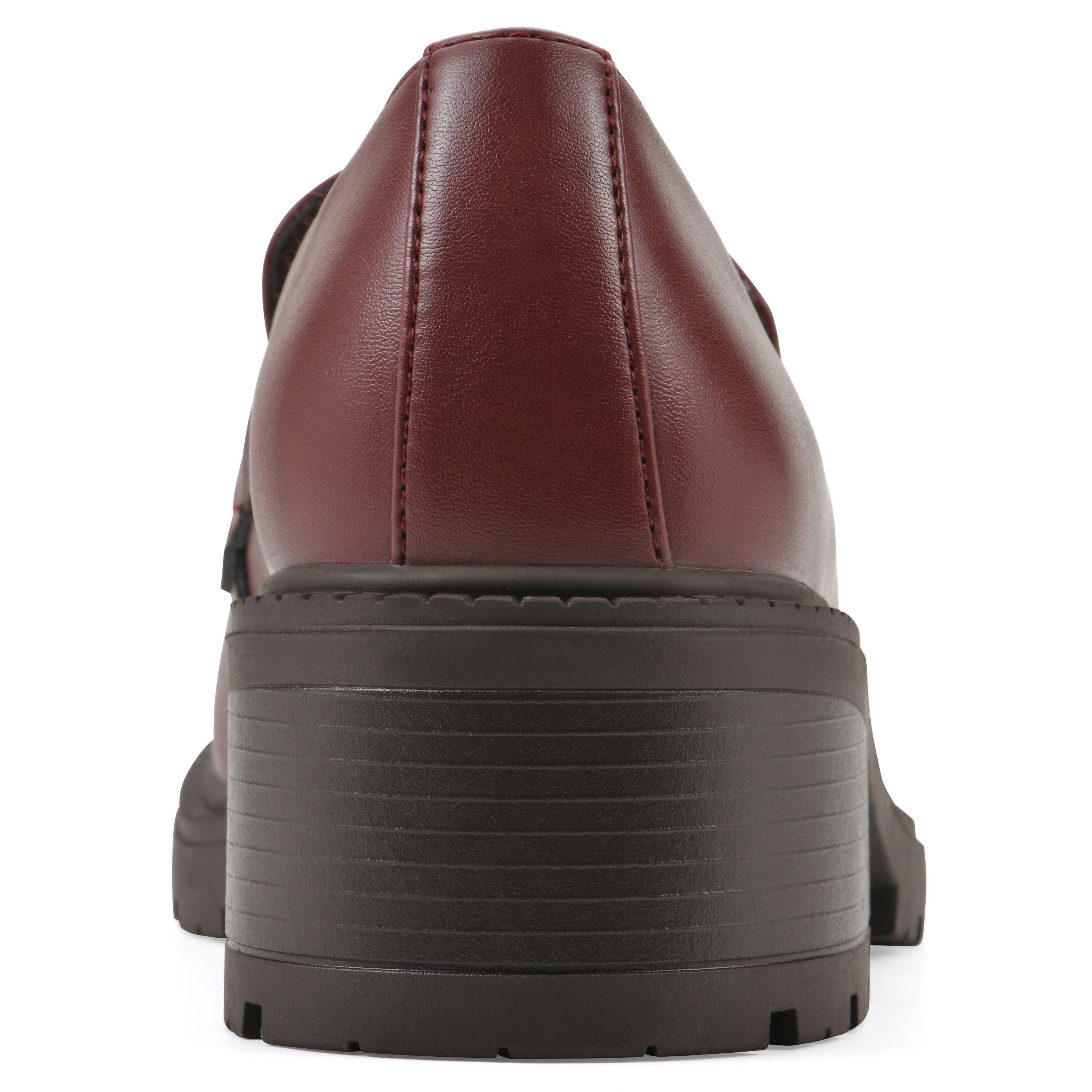 Brigetty Heeled Penny Loafer, BURGUNDY SMOOTH, on-hover image number 1