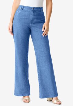 Plus Size 24/7 Stretch Wide Leg Jean