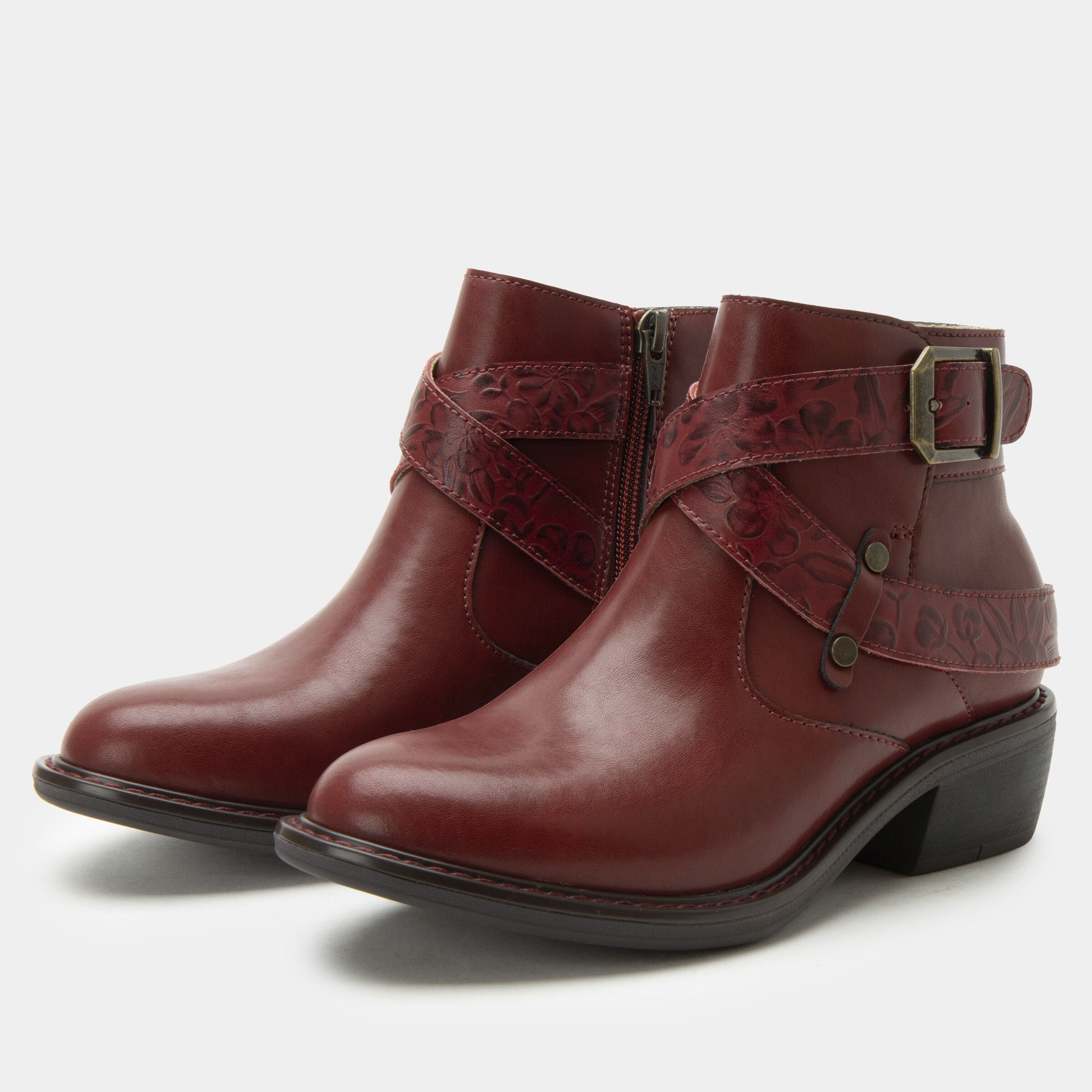 Millie Ankle Western Fashion Boot, RED, hi-res image number 0