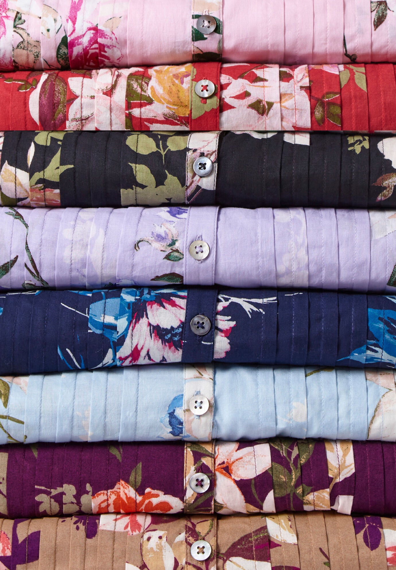 Plus Size Pintuck Tunic Blouse &ndash; Y-Neck & Roll-Tab Sleeves, , alternate image number 3