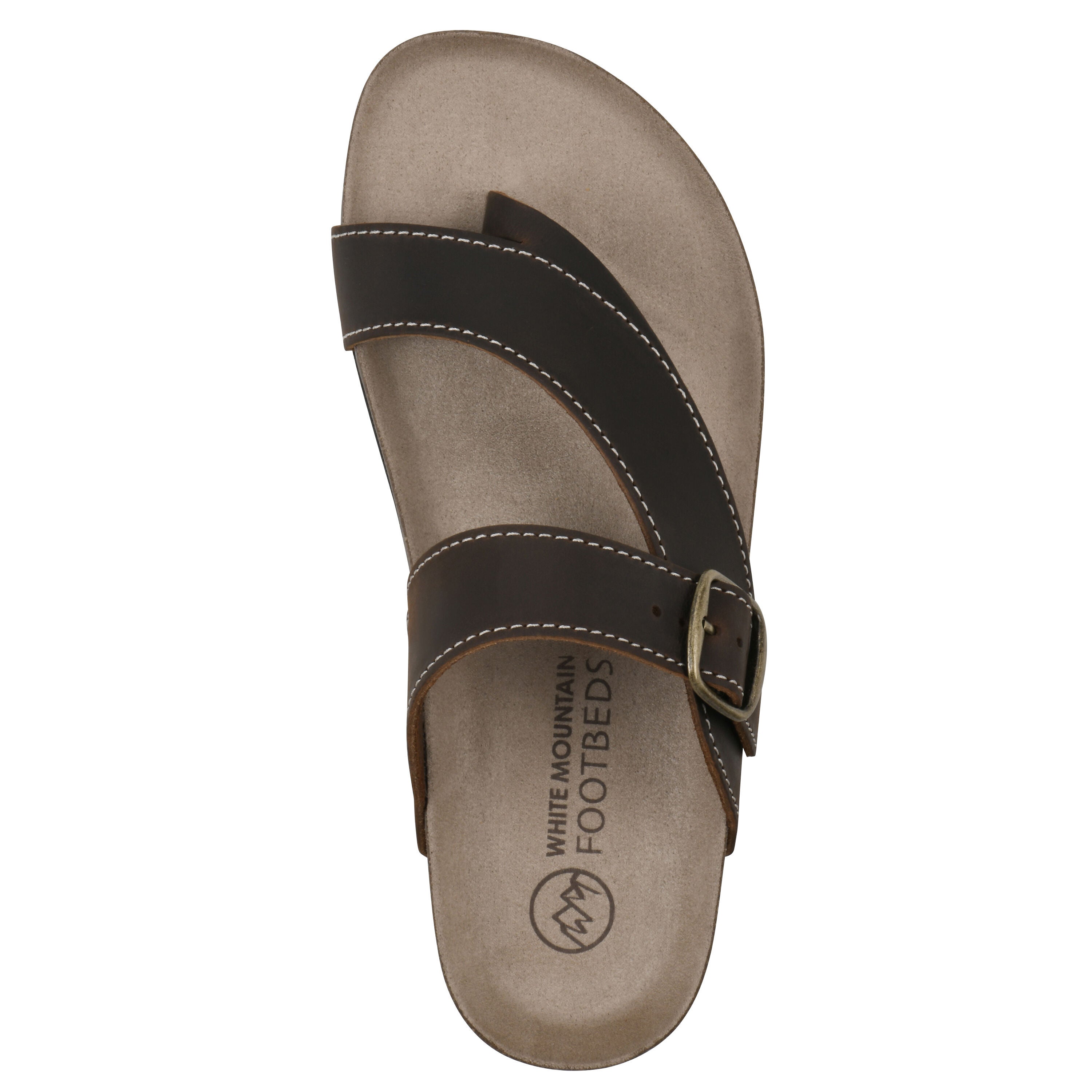 Carly Footbed Sandal, BROWN LEATHER, alternate image number 4