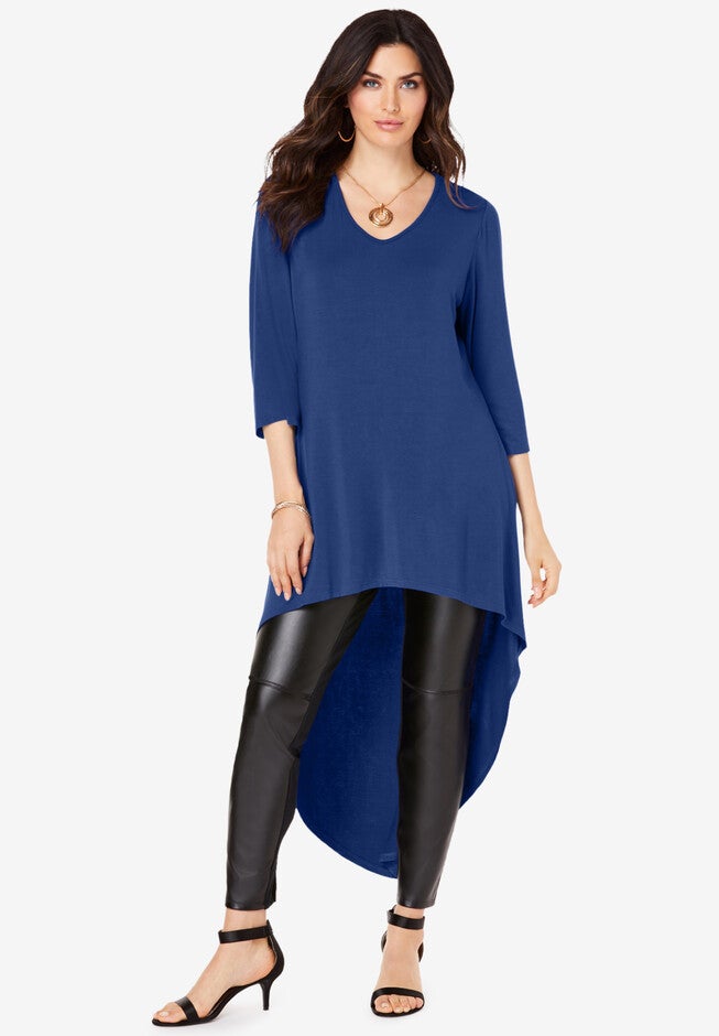 Curved Drape Tunic, TWILIGHT BLUE, hi-res image number null
