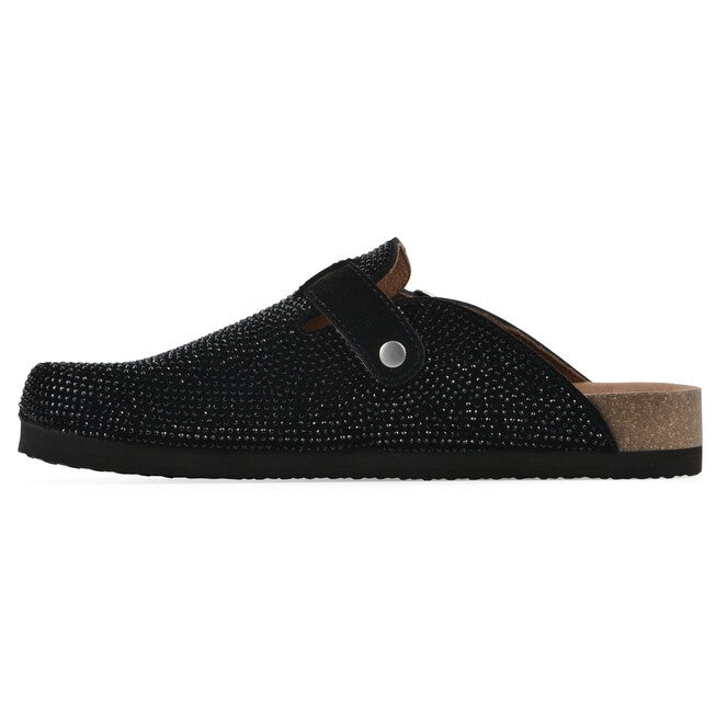 Bellamy Footbeds Clog, BLACK SUEDE, alternate image number 3