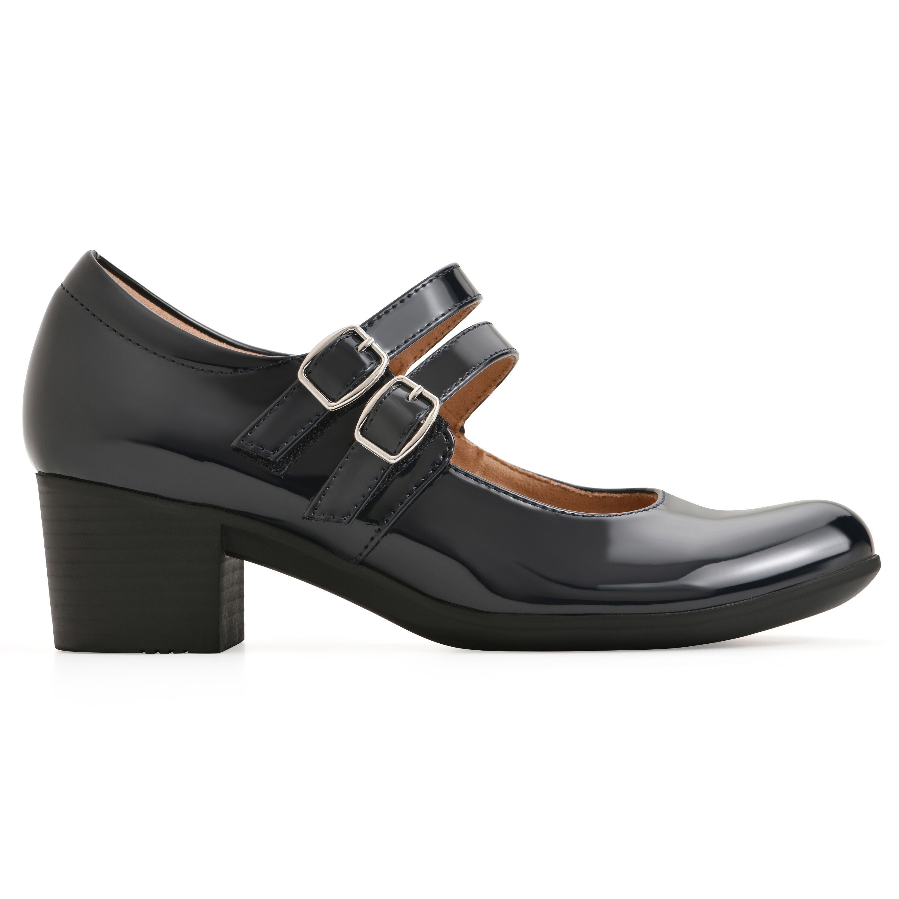 Tristin Block Heel Pump, NAVY, alternate image number 2