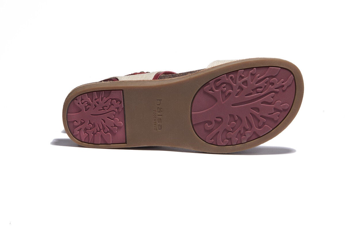 Bari Cork Bottom Sandal, RED, alternate image number 4