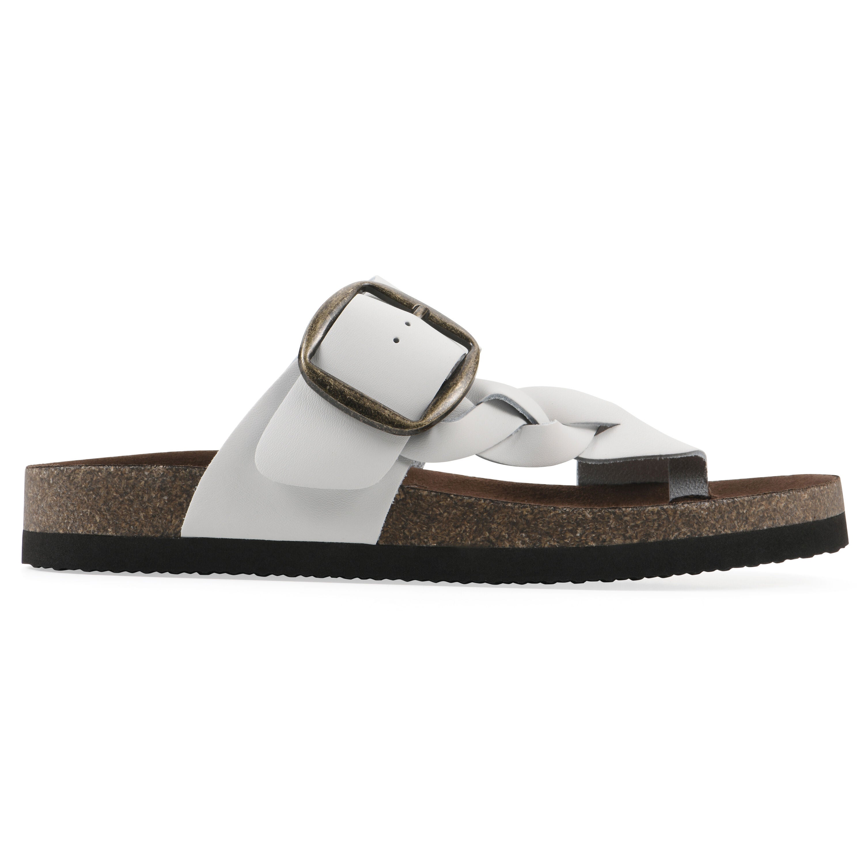 Harleta Footbeds Sandal, WHITE LEATHER, alternate image number 2