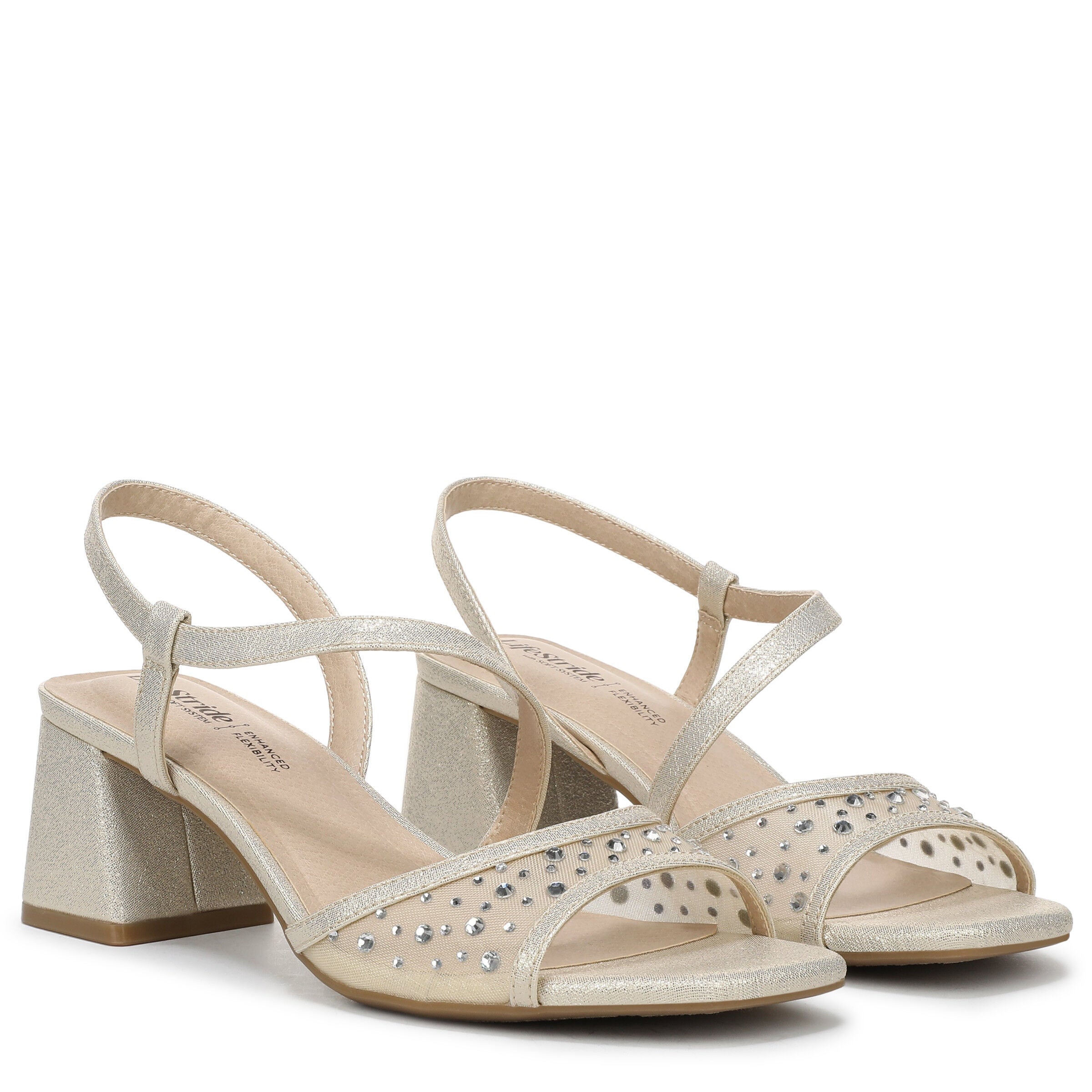 Cheyenne Slingback Sandal, PLATINO GOLD, alternate image number 2