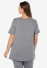 Notch-Neck Soft Knit Tunic, , on-hover image number null