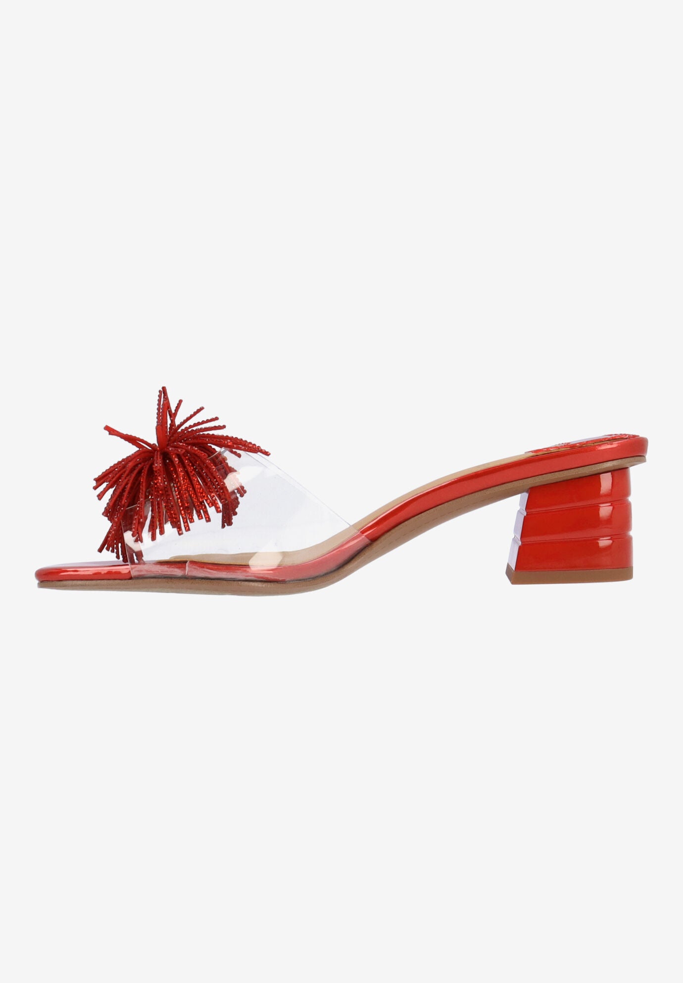 Ozara Slip-On Sandal, CLEAR RED, alternate image number 5