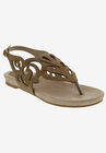 Natalee Sandal, KHAKI FAUX NUBUCK, hi-res image number null