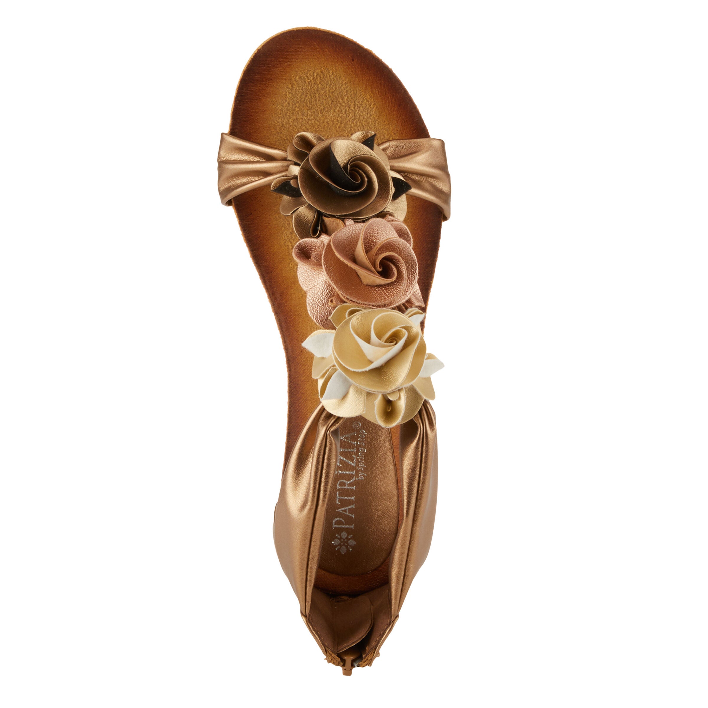 Harlequin Closed Back T-Strap Wedge Sandal, GOLD, alternate image number 3