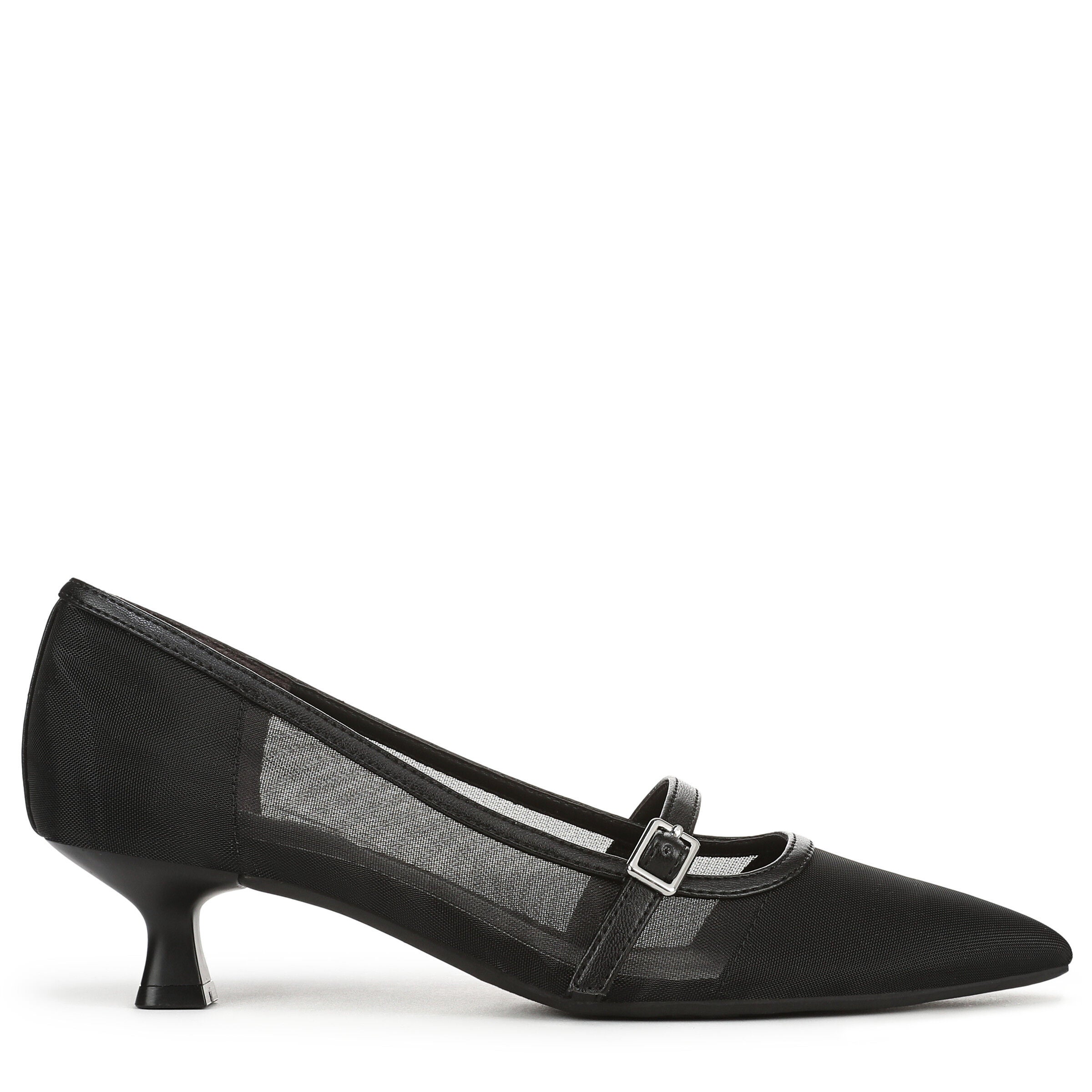 Madelyn Mary Jane Pump, BLACK MESH FABRIC, alternate image number 3