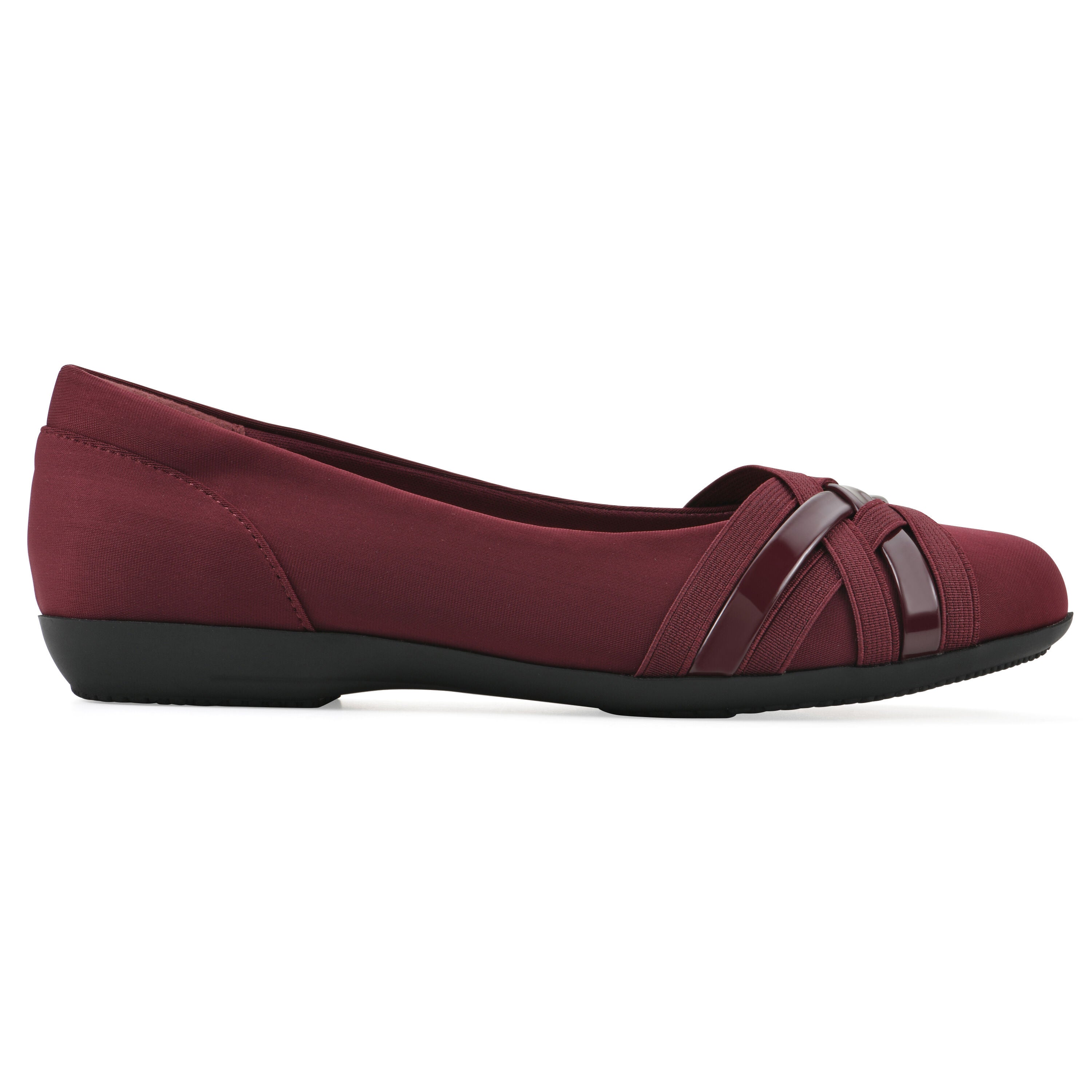 Chic Ballet Flat, DARK BURGUNDY, alternate image number 2