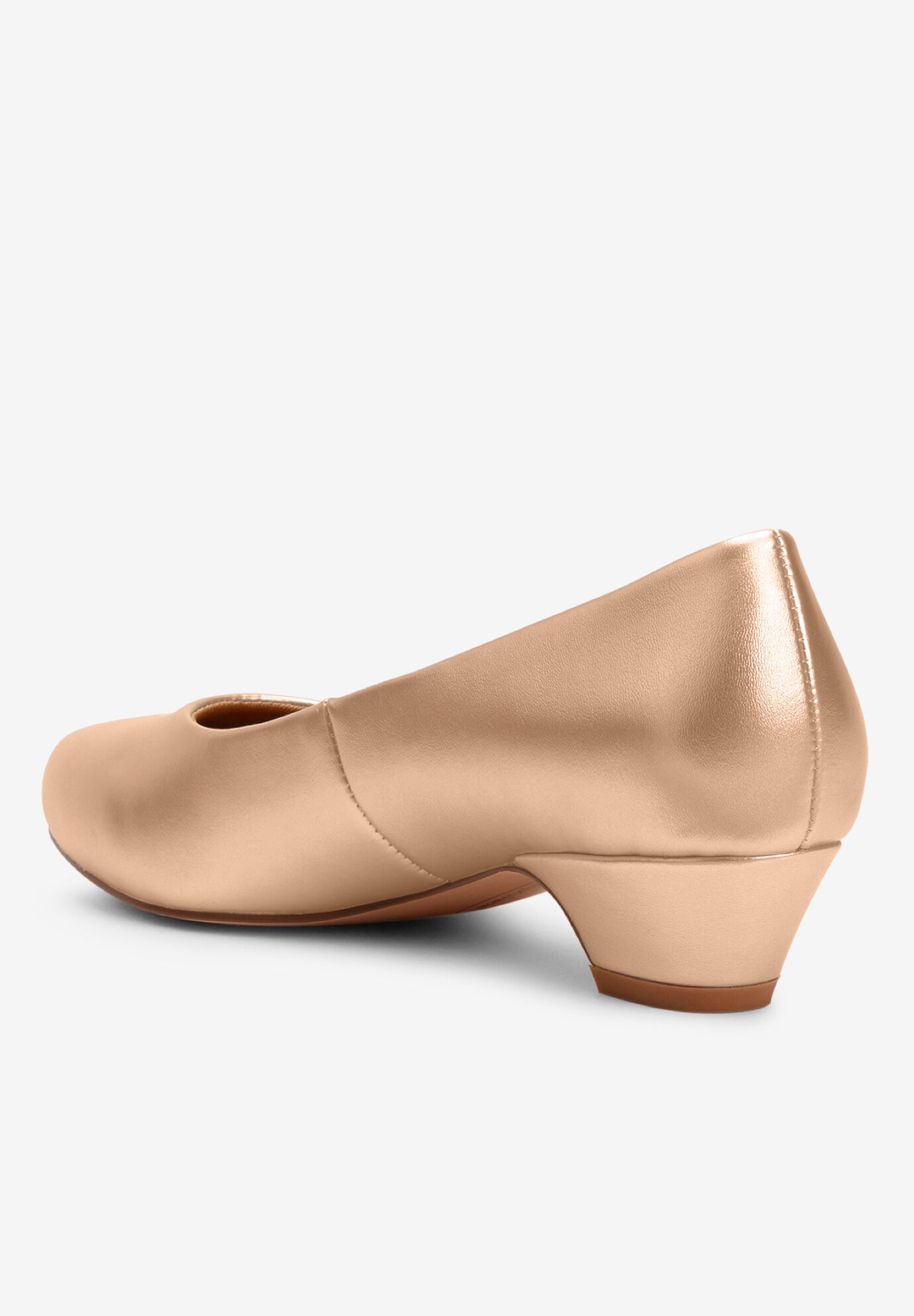 The Vida Leather-Like Slip On Pump, GOLD, on-hover image number 1