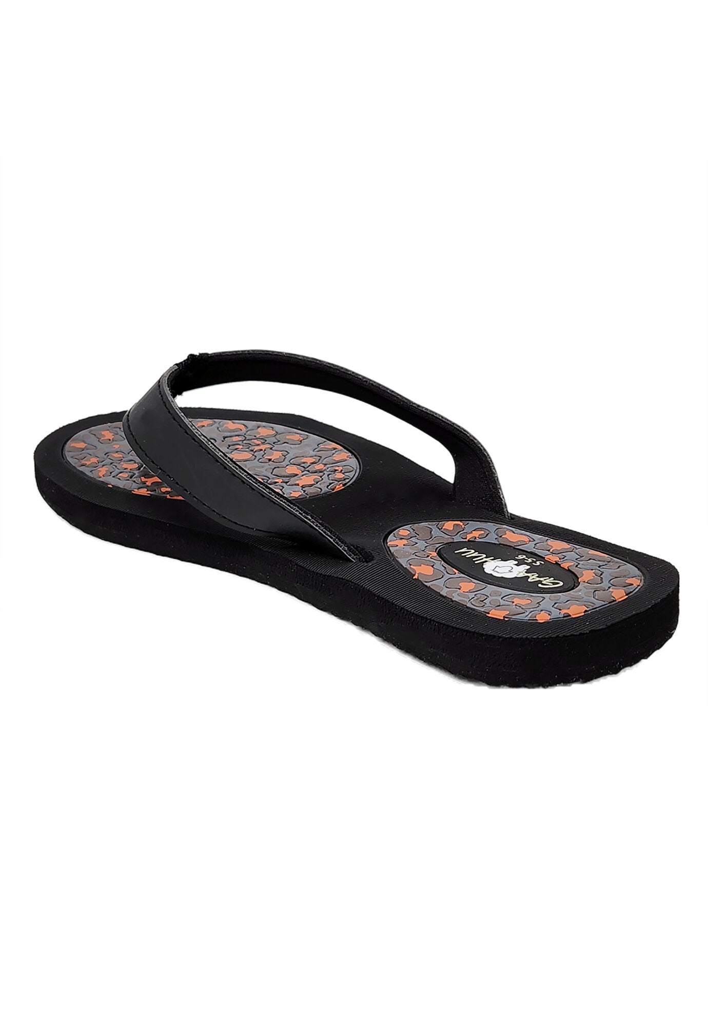 Womens Faux Leather Strap Flip Flop Sandal, , on-hover image number 1