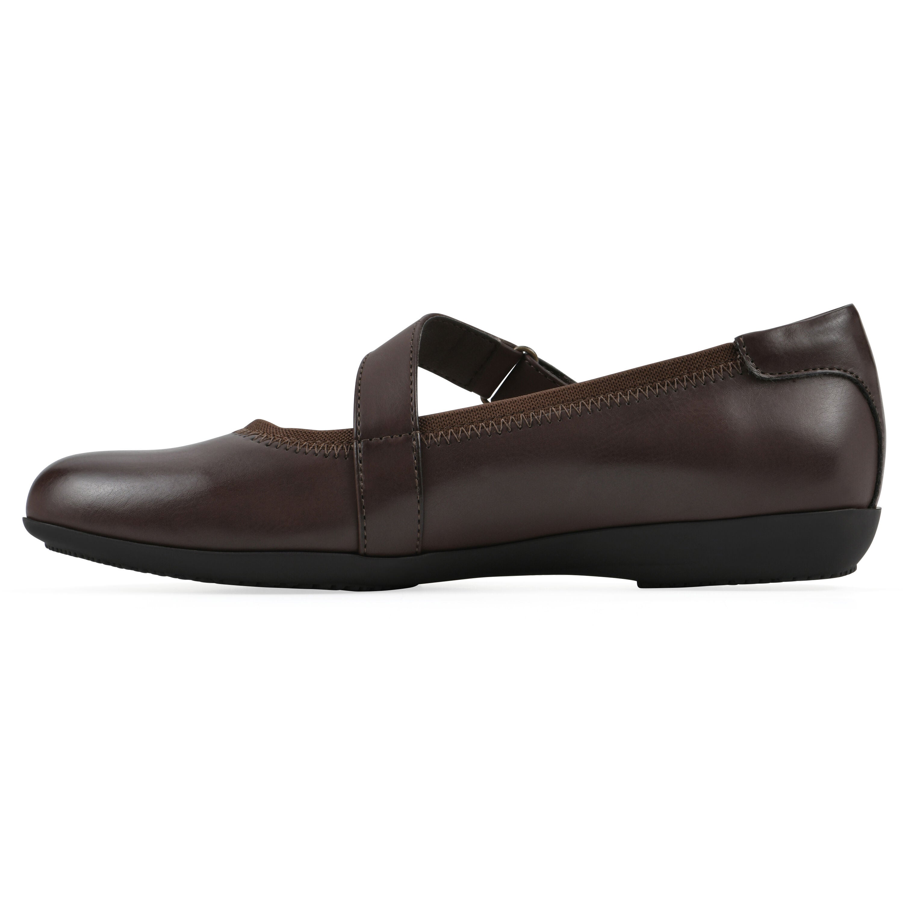 Carwen Ballet Flat, DARK BROWN SMOOTH, alternate image number 3