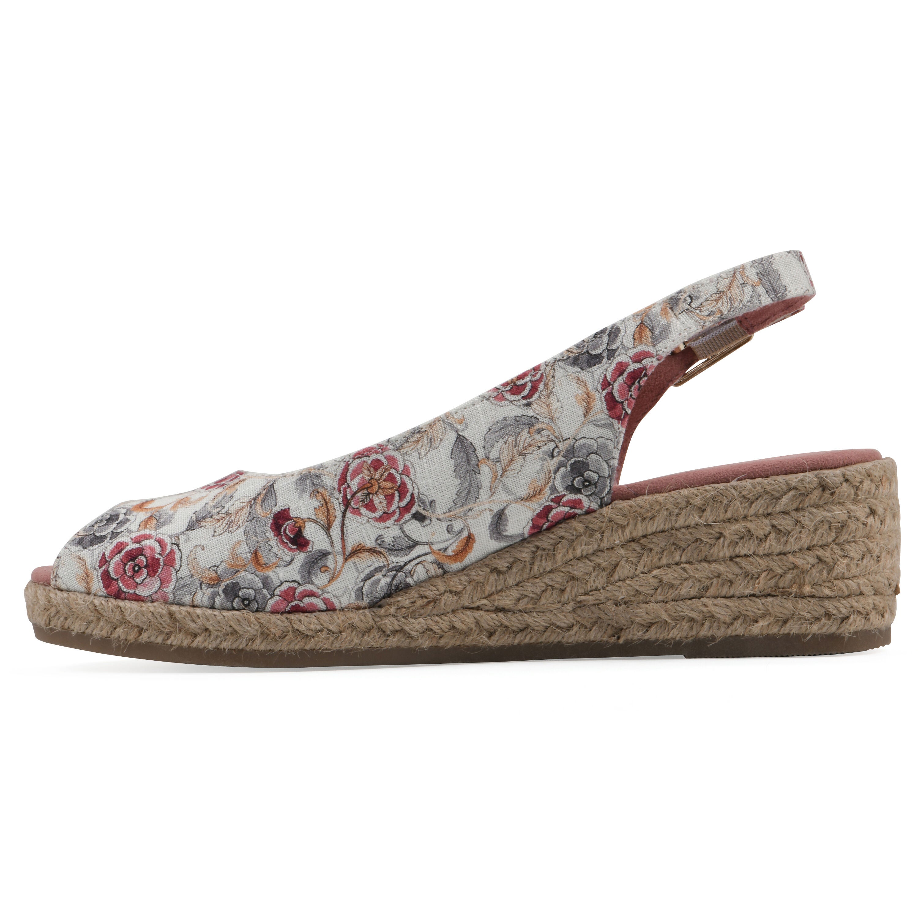 Maize Espadrille Wedge Sandal, BLUSH FLORAL FABRIC, alternate image number 3