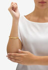 Etched Bangle Bracelet In 18K Yellow Gold Over .925 Sterling Silver 7", , alternate image number null
