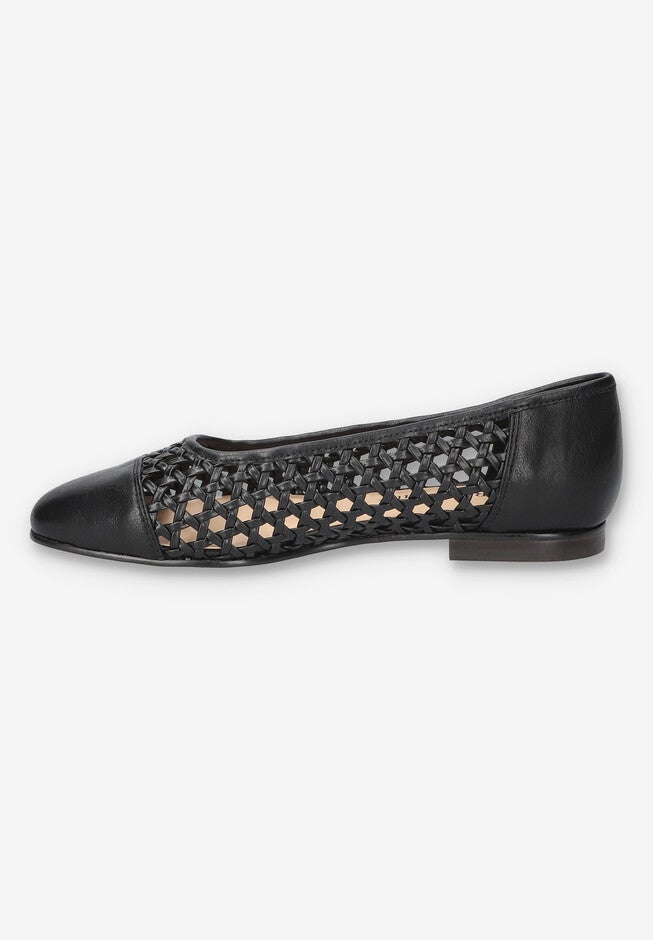 Beloved Square Toe Flat, BLACK, alternate image number 4