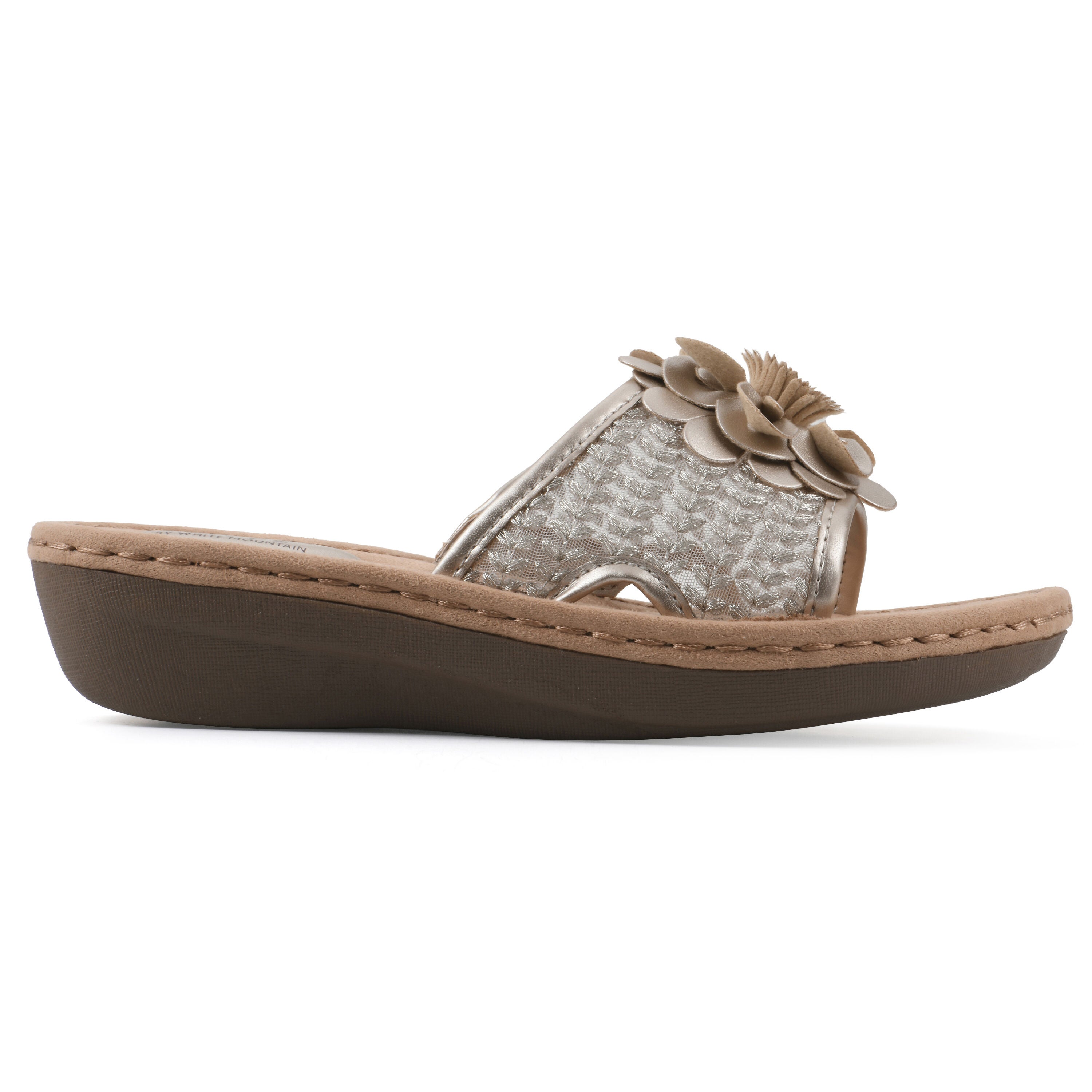 Chill 2 Wedge Slide Sandal, PLATINO FABRIC, alternate image number 2