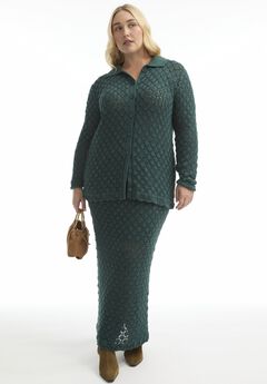 Crochet Button Down Shirt