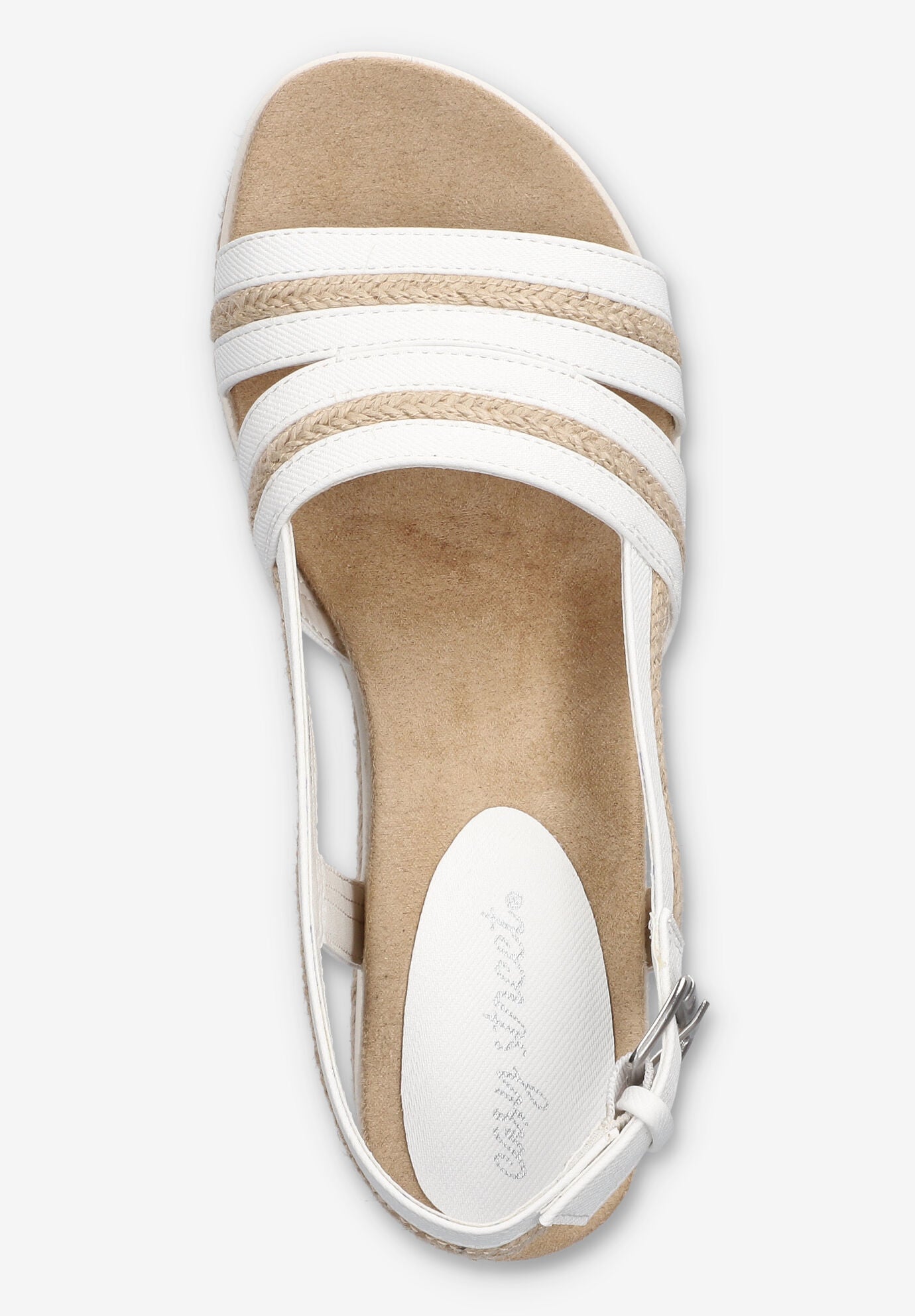 Mel Wedge Sandal, WHITE, alternate image number 6