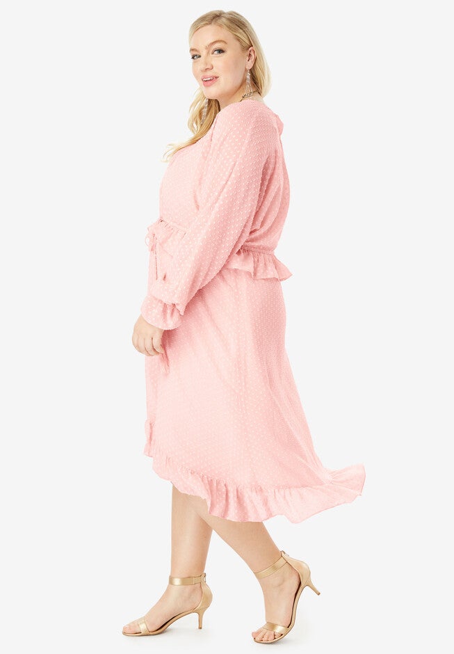Ruffle Drawstring Dress with Tassels, , alternate image number null