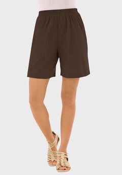 Plus Size Soft Knit Pull-On Short