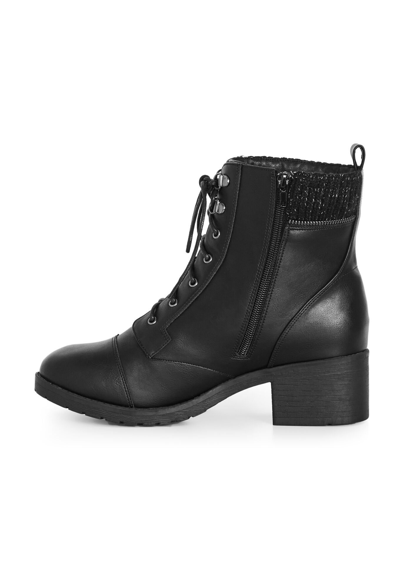 WIDE FIT Rita Ankle Boot, BLACK, alternate image number 3