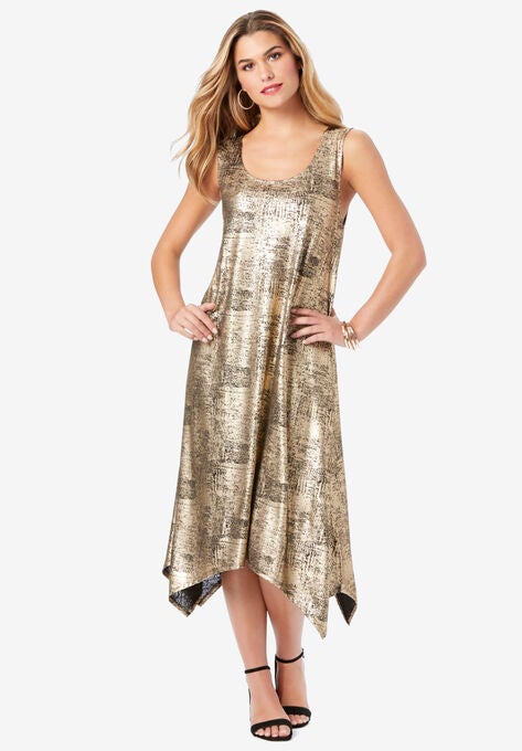 Metallic 2-Piece Jacket Dress, , alternate image number null