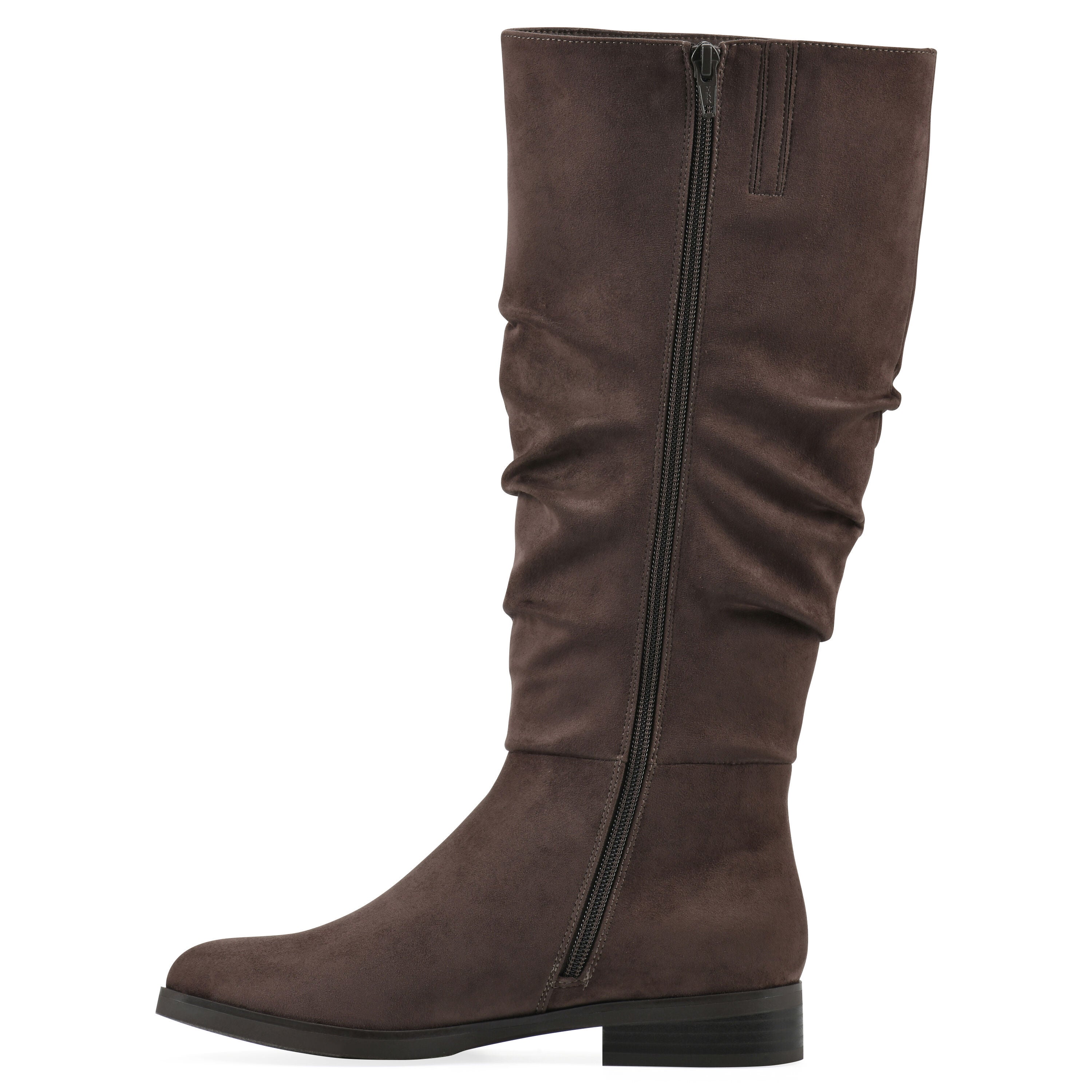 Barnes Tall Shaft Boot, DARK BROWN FABRIC, alternate image number 3