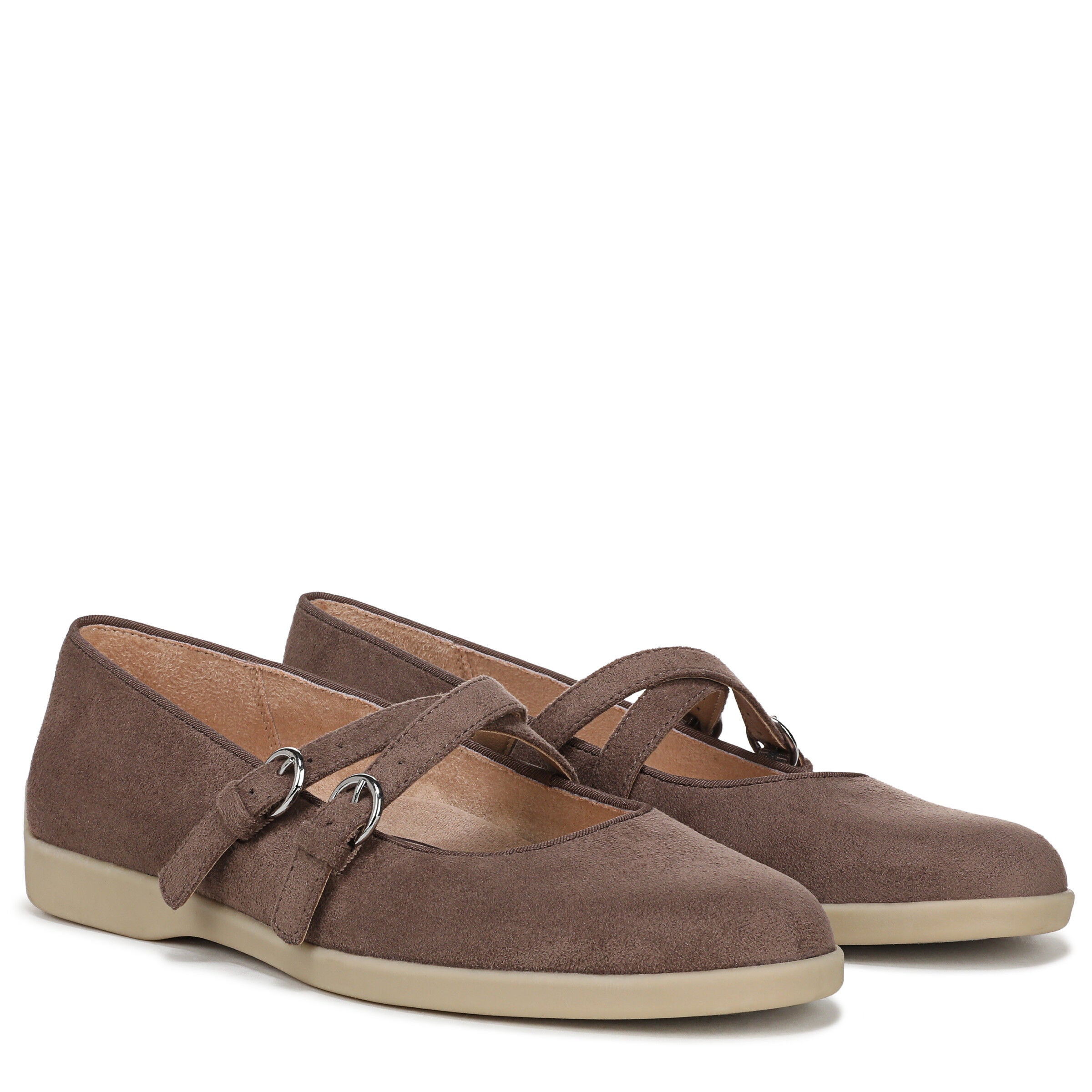 Marnie Mary Jane Flat, MOCHA BROWN SUEDE, alternate image number 2
