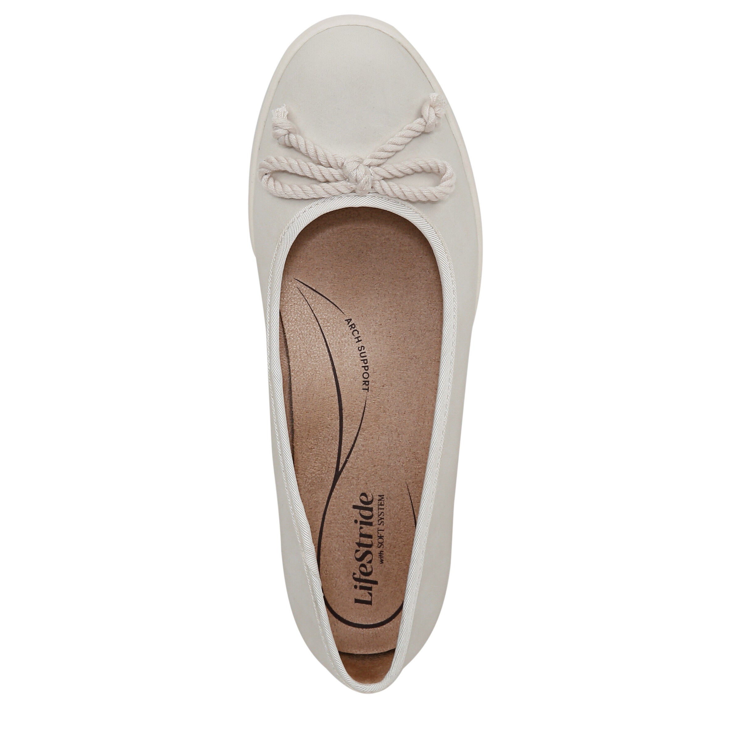 Maura Bow Trim Flat, CLOUD WHITE, alternate image number 6