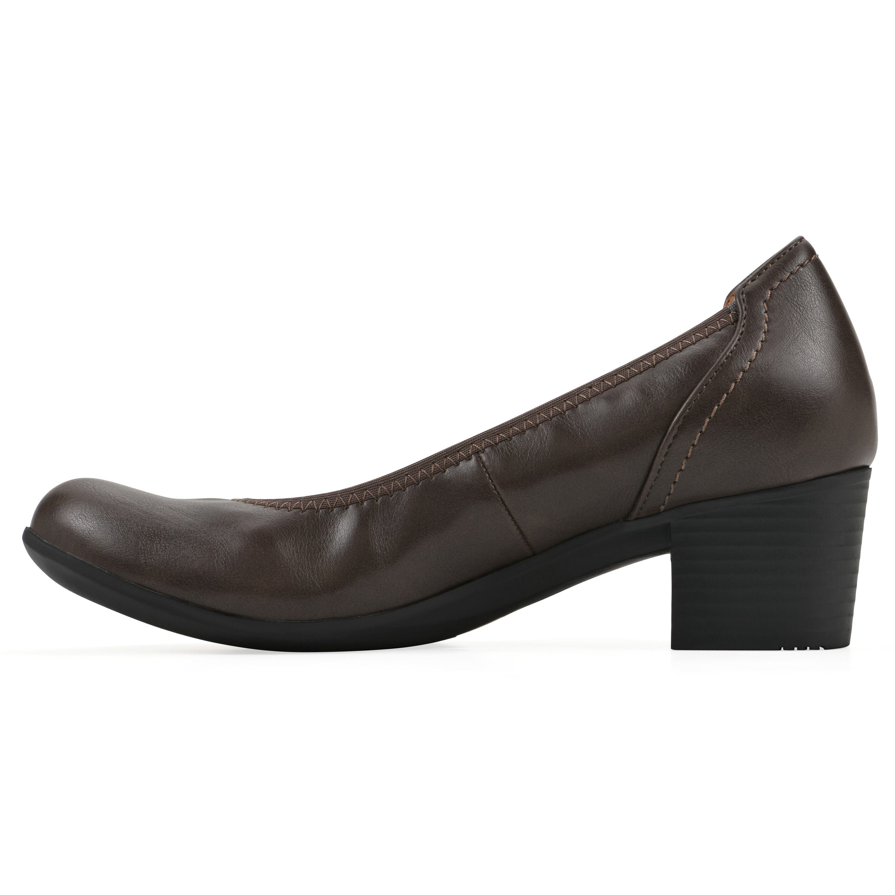 Tripton Block Heel Pump, BROWN, alternate image number 3