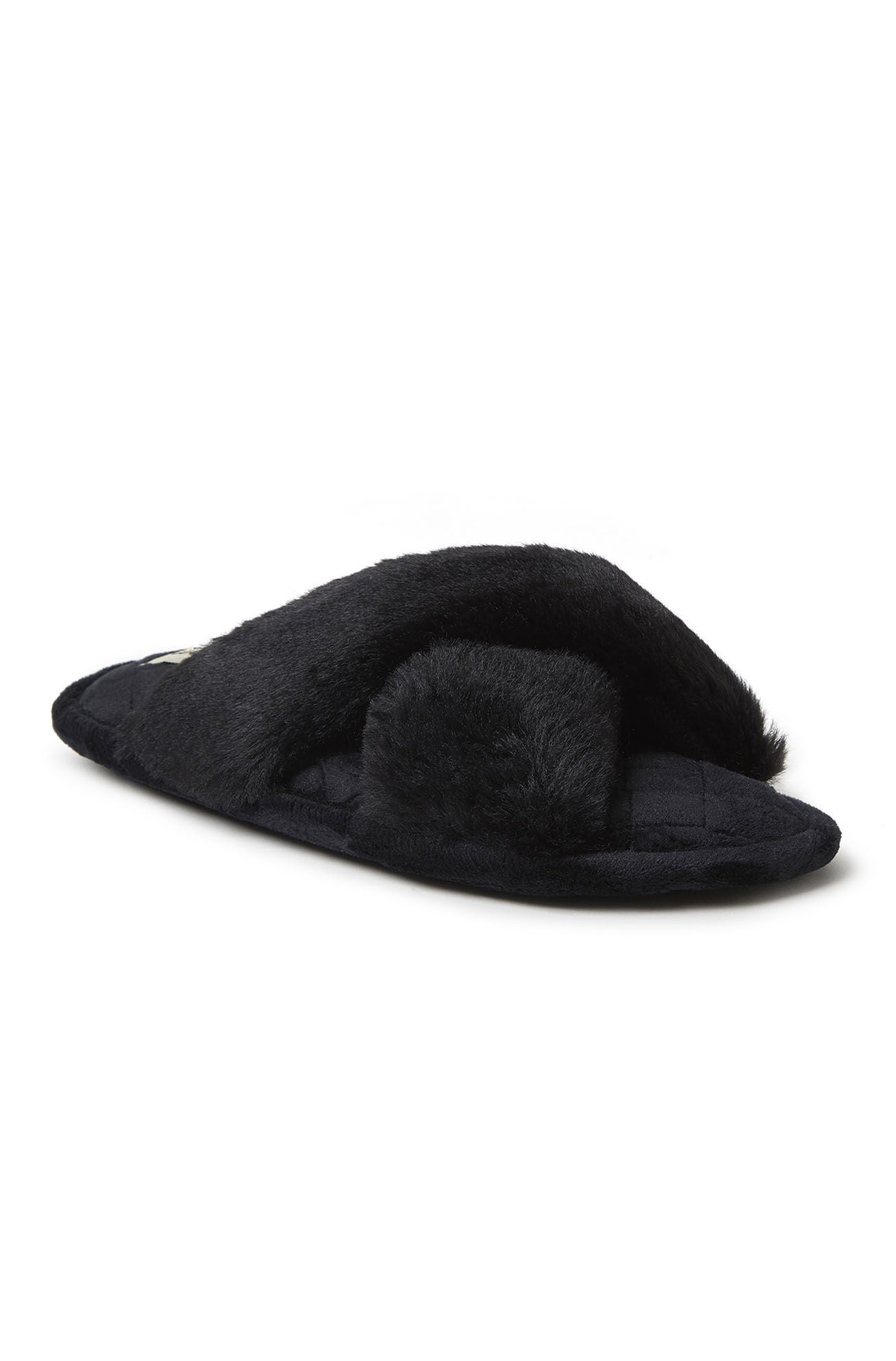 Jessica Furry Crossband Slide Slipper Catherines