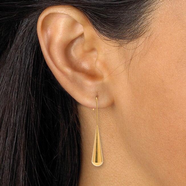 Yellow Gold Ion-Plated Stainless Steel Hoop Earrings, 3-Pair Set, GOLD, alternate image number null