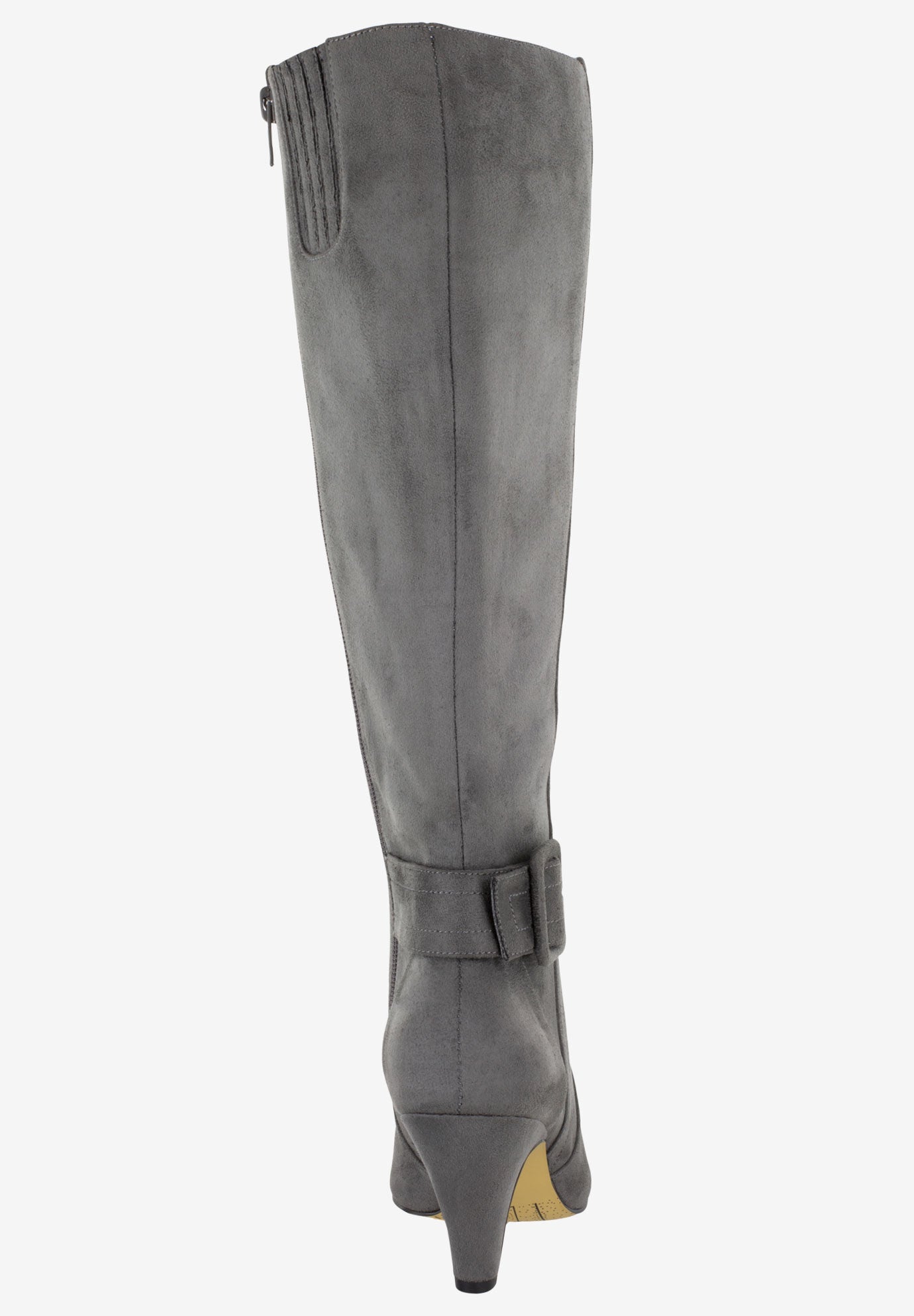 grey wide calf boots