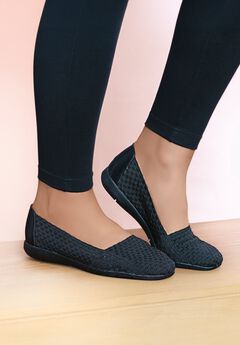 The Bethany Stretch Woven Slip On Flat