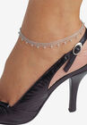 Sterling Silver Triple Strand Beaded Ankle Bracelet (1Mm), 10 Inches, , alternate image number null