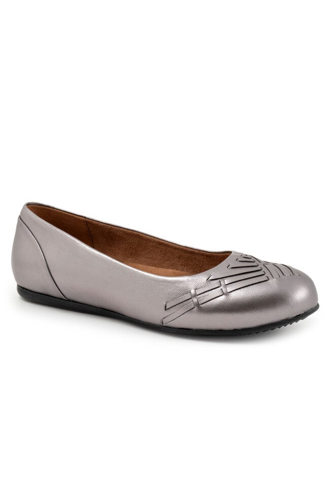 Sonoma Weave Ballerina Flat, PEWTER METAL, hi-res image number 0