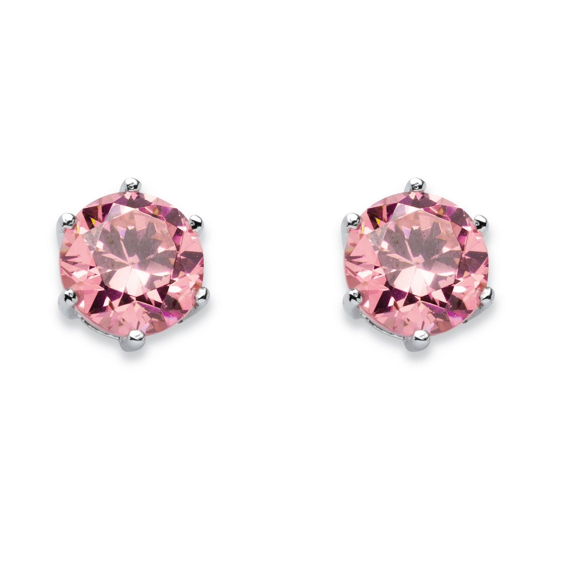 Birthstone .925 Sterling Silver Stud Earrings, OCTOBER, hi-res image number 0