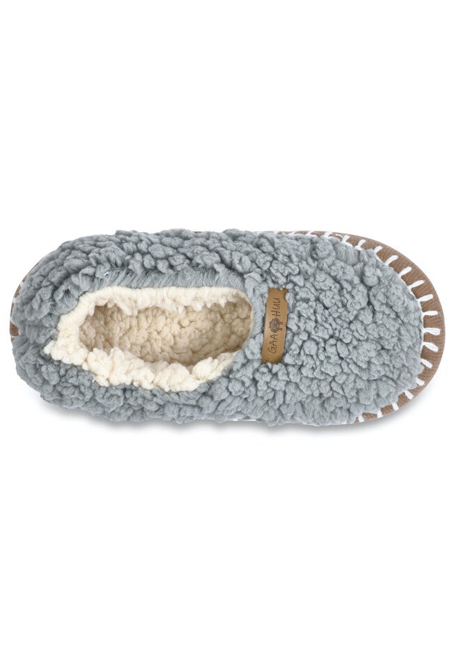 Womens Faux Shearling Mocassin Slipper With Sidewall Slippers, , alternate image number null