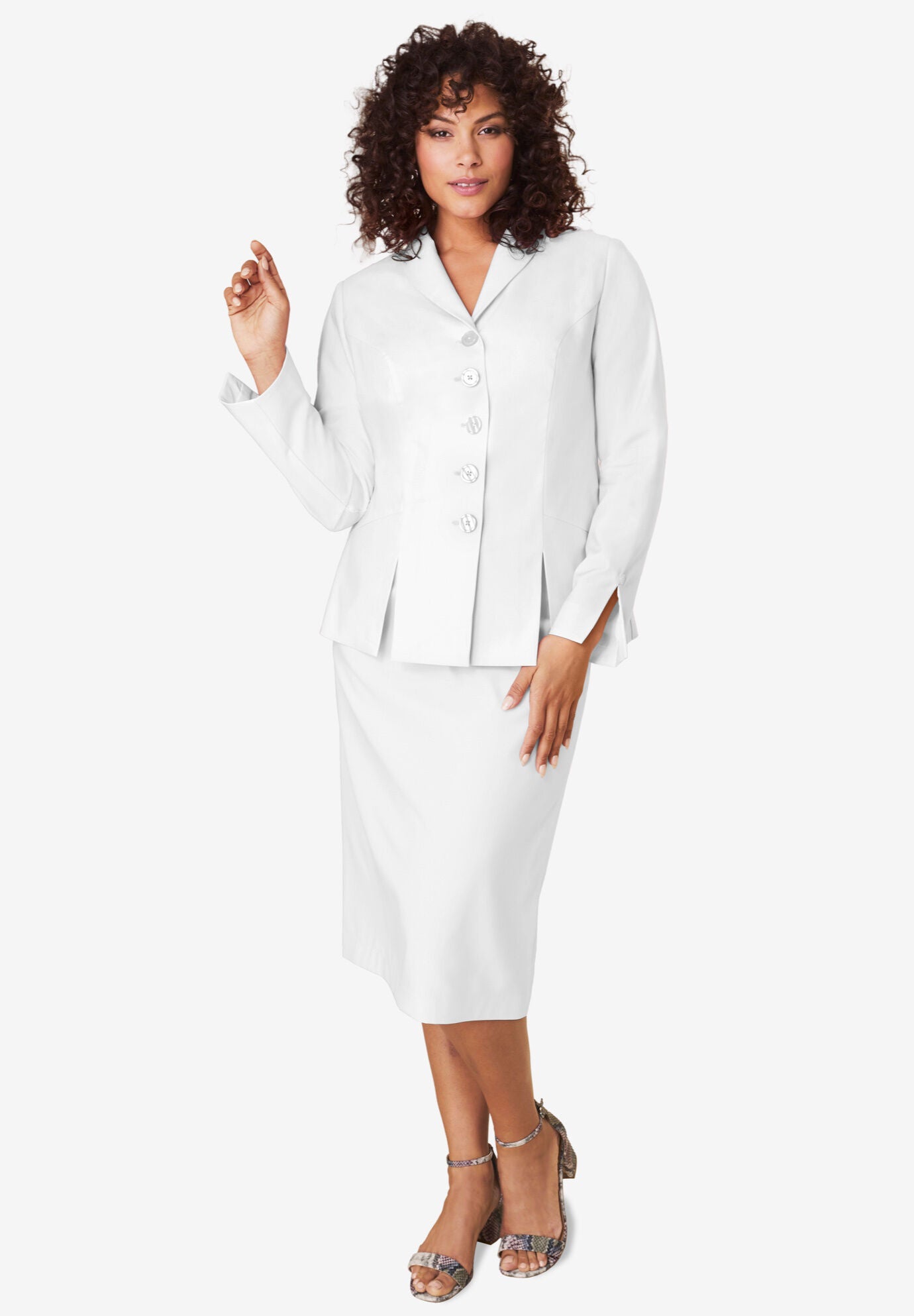 Two piece skirt suit for ladies cheap