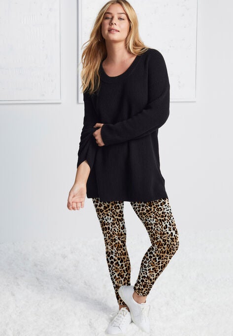 Classic Ankle Legging, NATURAL CHEETAH, hi-res image number null