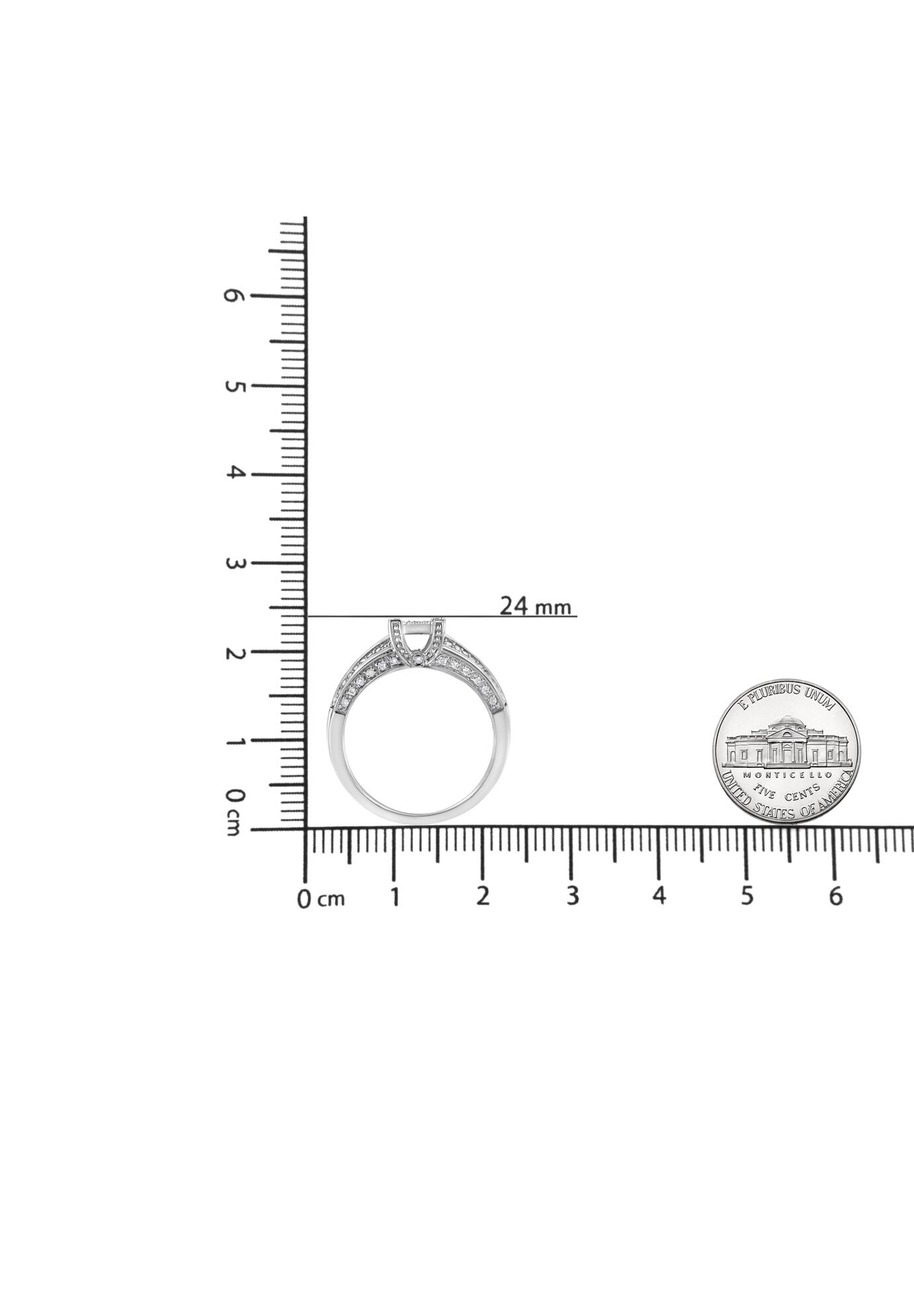 Silver 3/4 Cttw Prong Set Round Diamond Composite Engagement Ring And Band Set, , alternate image number 5