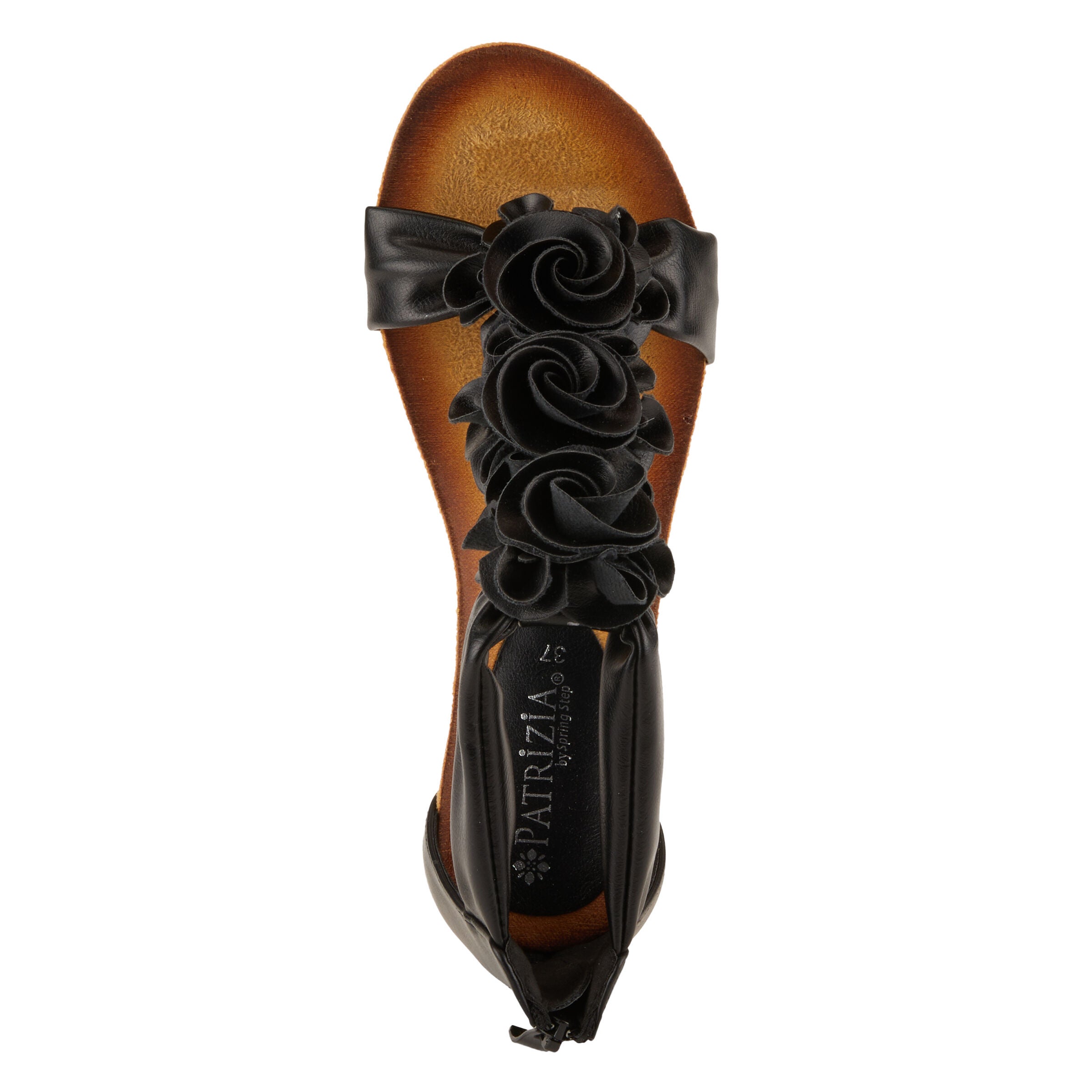 Harlequin Closed Back T-Strap Wedge Sandal, BLACK, alternate image number 3
