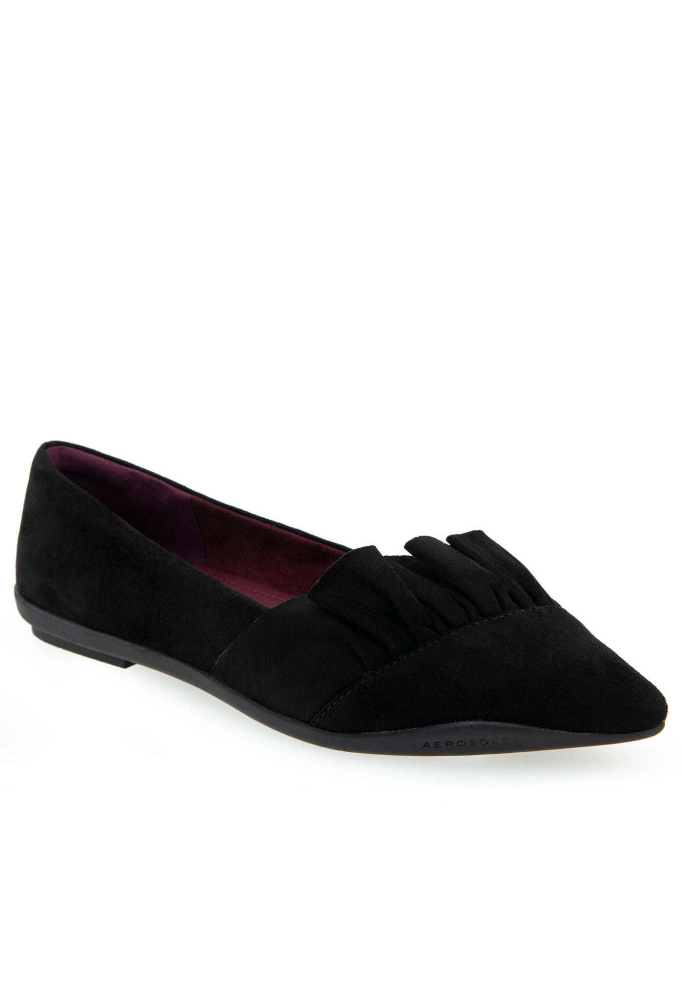 Dillon Casual Flat - Genuine Suede Shoes, Black Suede | Catherines