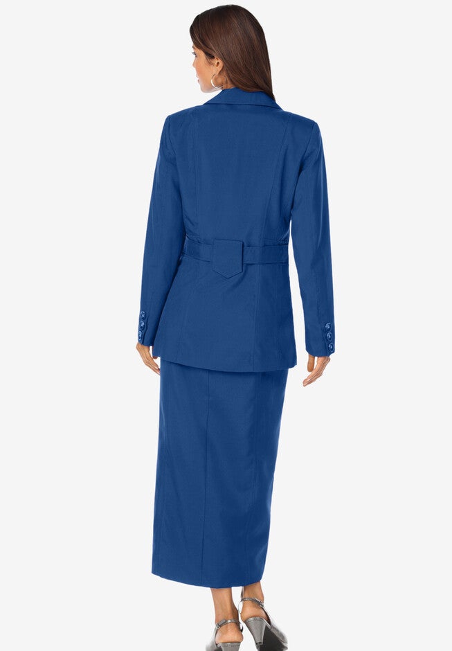 Side Button Jacket Dress - Tuxedo Style Cutaway, White | Catherines