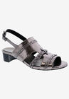 Vacay Slingback, PEWTER LEATHER SNAKE, hi-res image number null